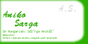 aniko sarga business card